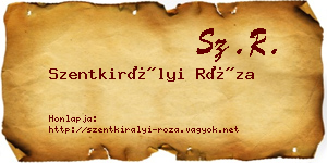 Szentkirályi Róza névjegykártya